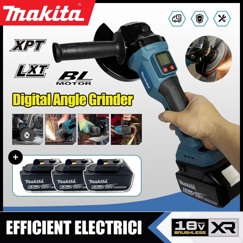 Brushless Angle Grinder Battery Powered - Бесщеточная угловая шлифовальная машина Makita с