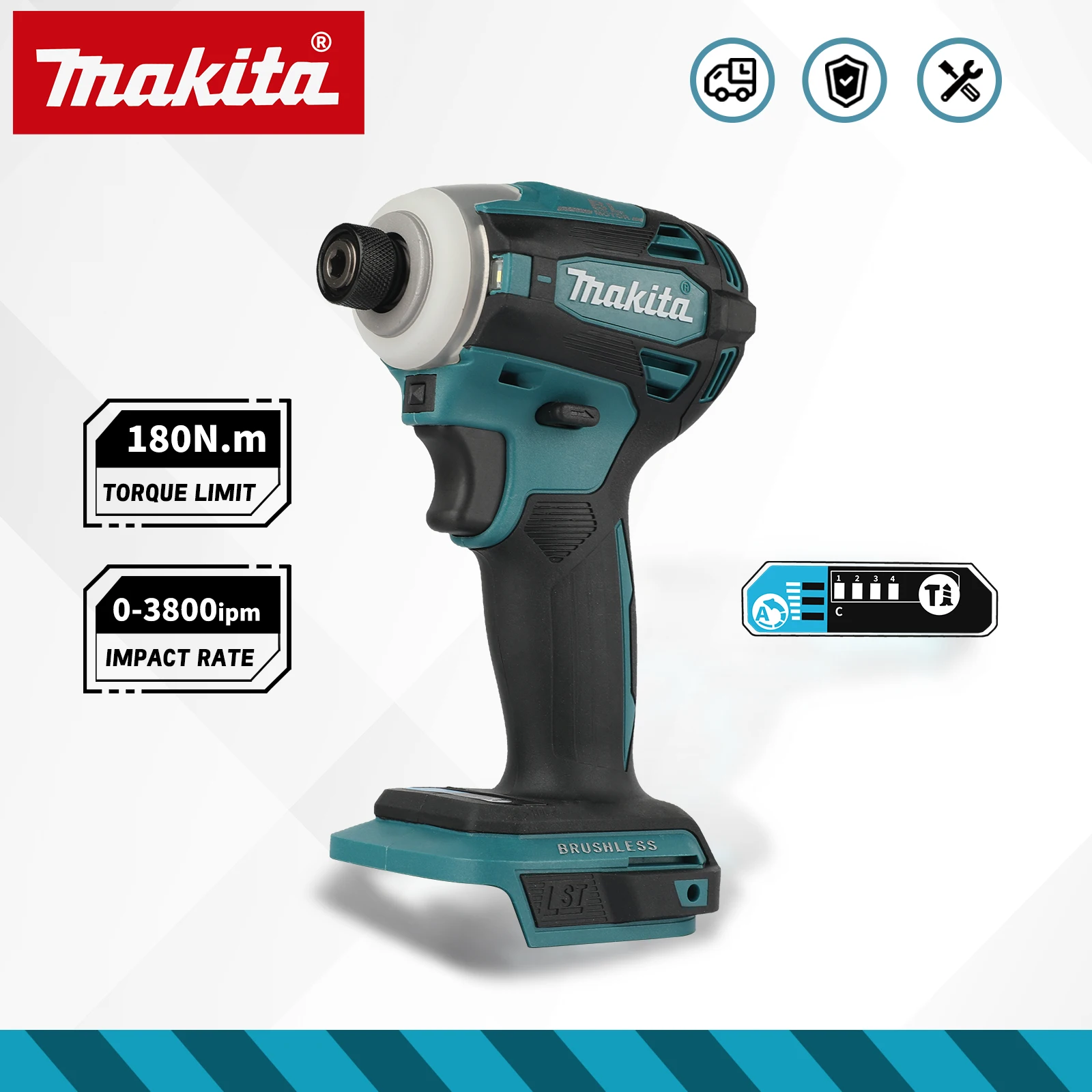 Brushless Cordless Electric Drill 18V - Бесщеточная электрическая ударная дрель DTD172, электрическая