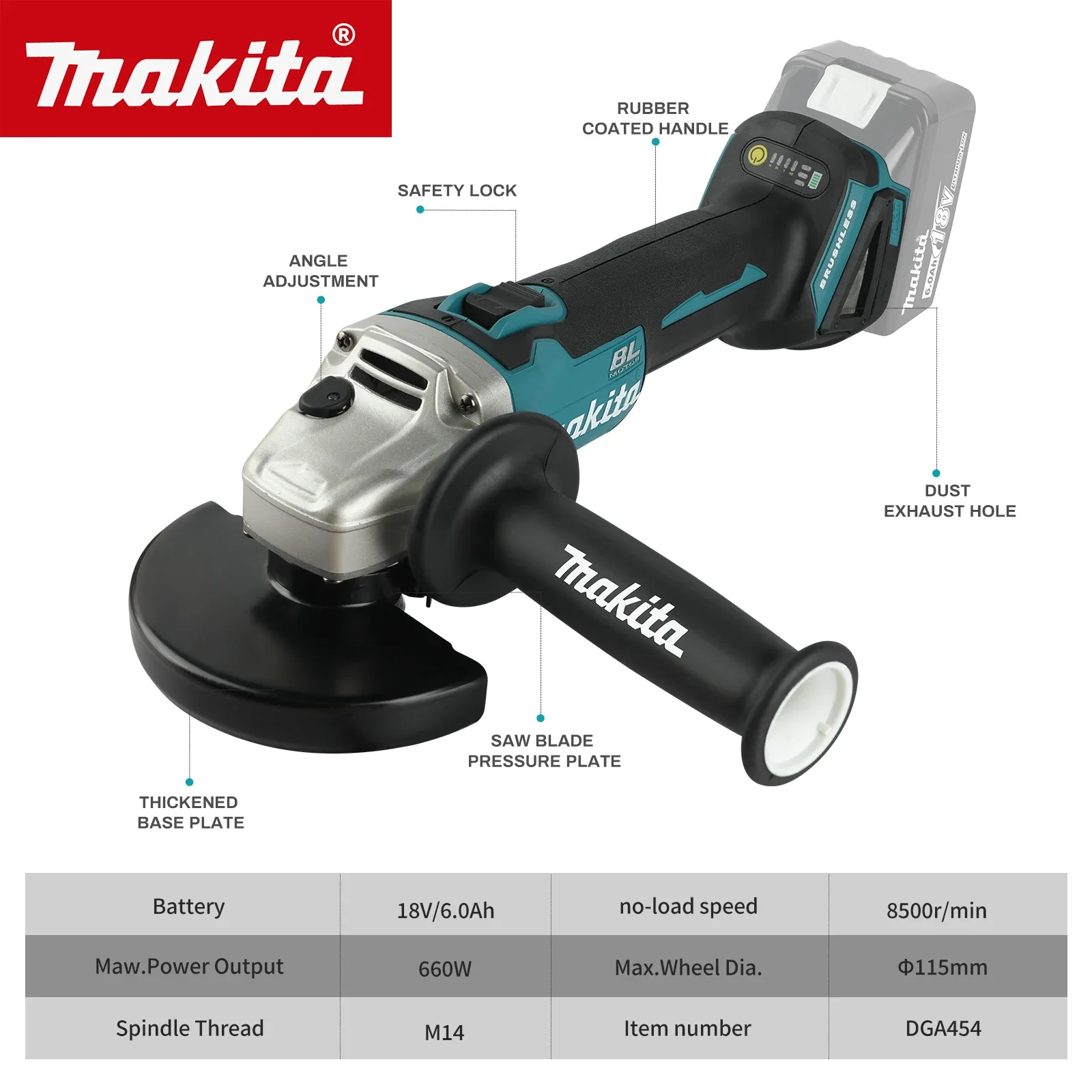 Бесщеточная литиевая угловая ш – обзор и цена Brushless Angle Grinder Battery Powered