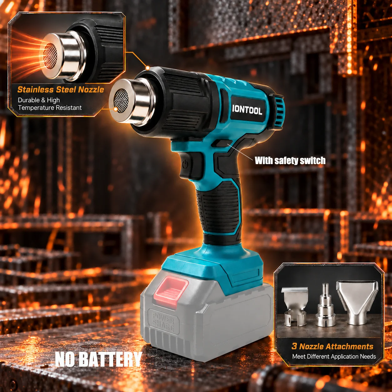 Беспроводной термофен IONTOOL  – обзор и цена Cordless Heat Gun For Shrink Tubing